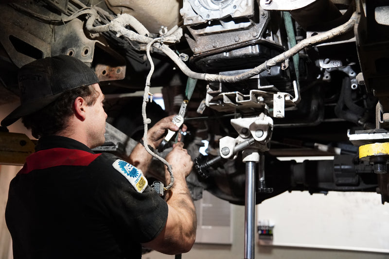 Truck repair and maintenance by Texas Vintage Trucks technician
